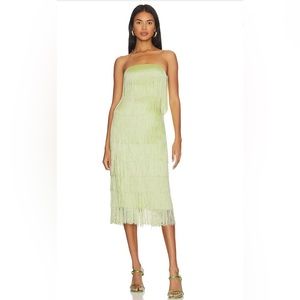 Lime Green Fringe Dress